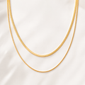 Colar Dupla Camada Banhado a Ouro 18K