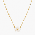 Colar Flor de Pérola Banhado a Ouro 18K