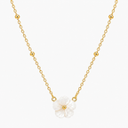 Colar Flor de Pérola Banhado a Ouro 18K