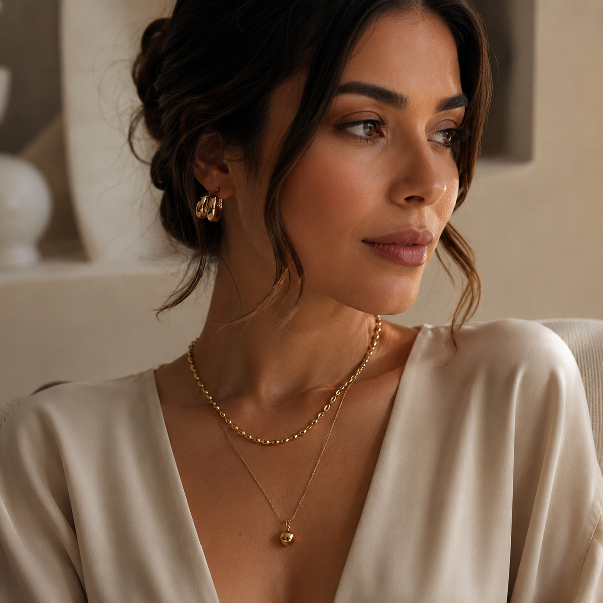 Colar Seraphine Banhado a Ouro 18K