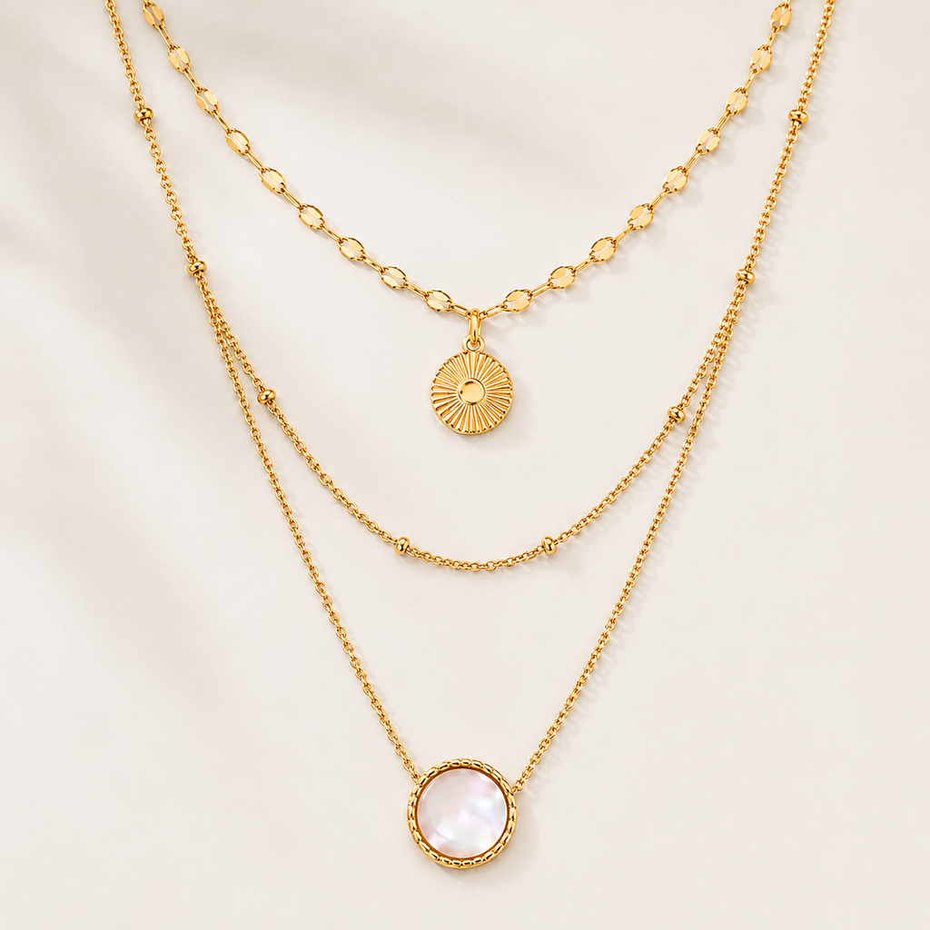 Colar Solaris Banhado a Ouro 18K