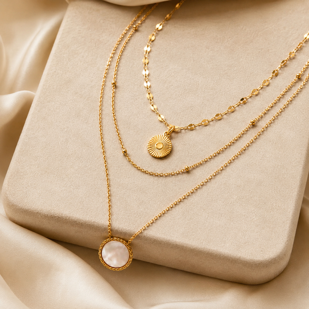 Colar Solaris Banhado a Ouro 18K