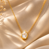 Colar Gota de Água Banhado a Ouro 18K