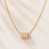 Colar Cilindro Banhado a Ouro 18K