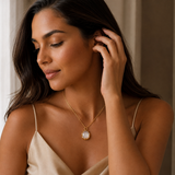 Colar Opala Banhado a Ouro 18K