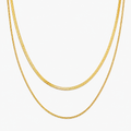 Colar Dupla Camada Banhado a Ouro 18K
