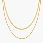 Colar Dupla Camada Banhado a Ouro 18K