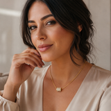 Colar Cilindro Banhado a Ouro 18K