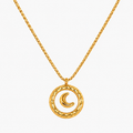 Colar com Pingente de Lua Banhado a Ouro 18K