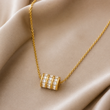 Colar Cilindro Banhado a Ouro 18K