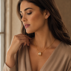 Colar Jade Banhado a Ouro 18K
