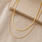 Colar Dupla Camada Banhado a Ouro 18K