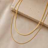 Colar Dupla Camada Banhado a Ouro 18K