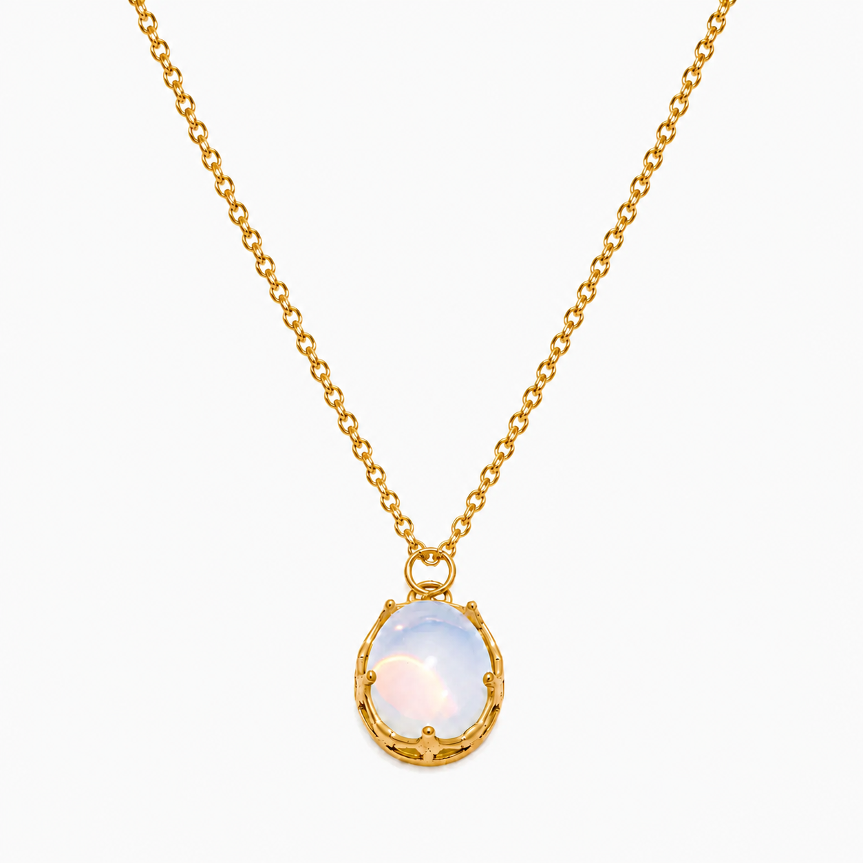 Colar Opala Banhado a Ouro 18K